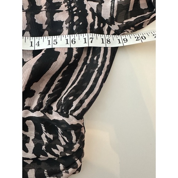 New MISA Los Angeles Top Women's‎ XS Sheer Long Sleeve Designer Career Cóctel - Picture 6 of 10